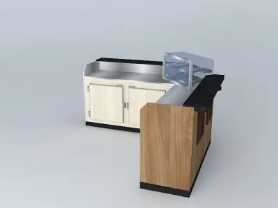 Kit314 Refrigerated Counter Cup and Pia by Alex Marques Free 3D model