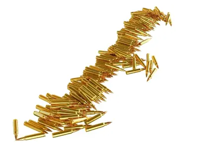 Bullets Pile in the floor 3D model