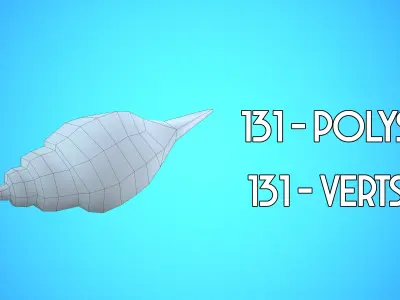 SHELL 03 CARTOON STYLIZED Low-poly 3D model