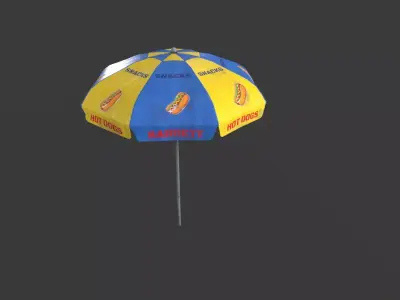 Umbrella Low-poly 3D model get
