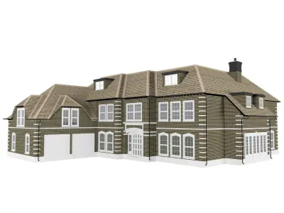 English House bricks Low-poly 3D model