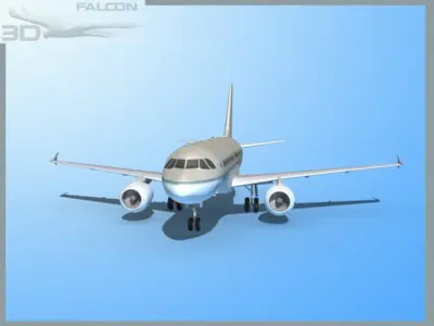 Falcon3D A319 Corporate 1 3D model