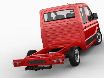 VW Crafter 2017 double cab pickup 3D model