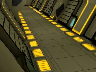Sci Fi Corridor Free 3D model