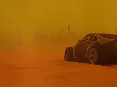 Postapo Style Car - Nissan 350Z 3D model