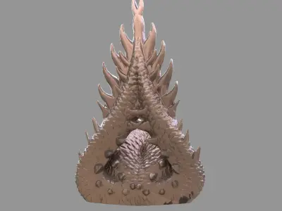 Dragon stylized tail 2 3D model