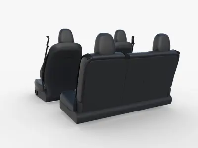 Tesla Model Y Seats Dark 3D model