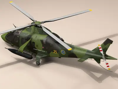 AW109LUH Swedish Air Force 3D model