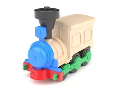 Toy steam locomotive 3D model