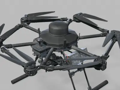 Vampire drone Baba Yaga SPP Low-poly 3D model