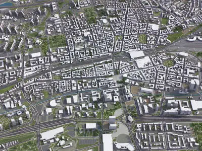 Katowice Low-poly 3D model