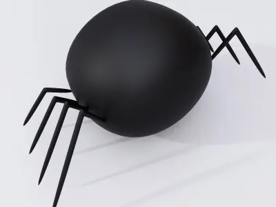 Spider cartoon  low poly 3d model 3D model