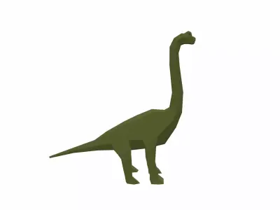Dinosaur Brachiosaurus - 03 Low-poly 3D model