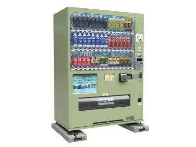 Japanese Vending Machine Light Green Low-poly 3D model