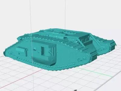 Tank STL File  Armored Vehicle 3D Print Model 3D print model