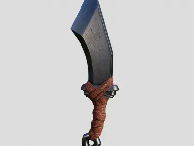 Fantasy Knife kukri Low-poly 3D model