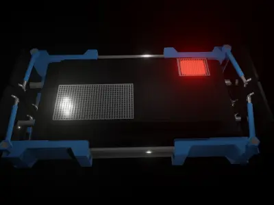 2 in 1 Concept Armored Artillery Nest and Sci Fi Panel 3D model