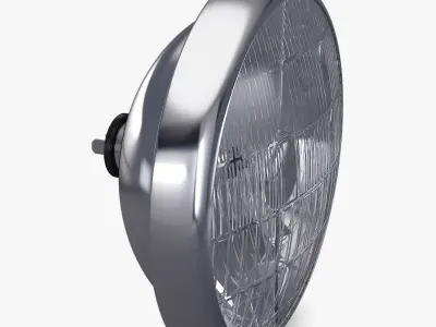 Classic Round Headlight v 1 3D model