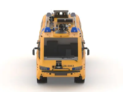 Demonstratie van E-One Titan Crash Tender 3D model