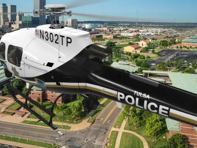 AS-350 Tulsa Police Animated Low-poly 3D model