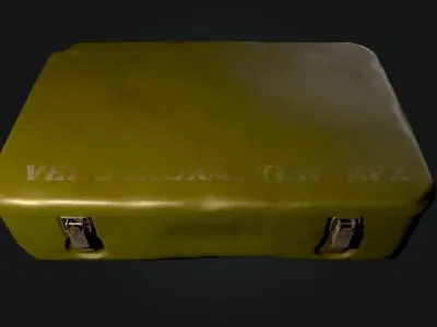 Verbandkasten KFZ Medic Crate Old Low-poly 3D model