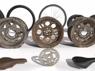 Garage Junk Low-poly 3D model