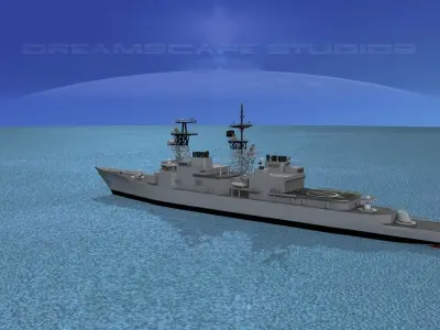 Spruance Class DD986 USS Harry W Hill 3D model