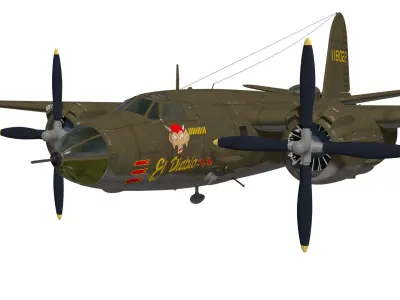 Martin B-26 Marauder 3D model