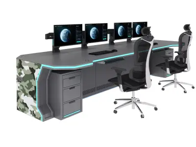 Control Room Desk  08 3D model