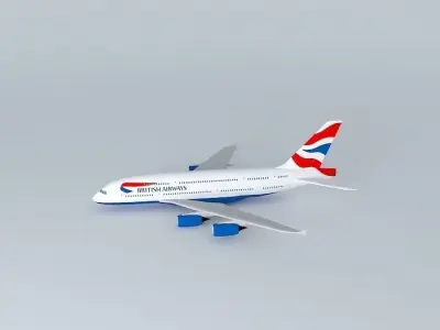 British Airways A380 Free 3D model