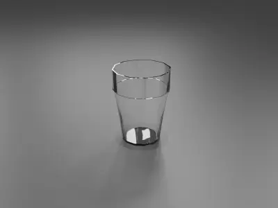 Modern Drinking Glass Pack  Realistic Restaurant Cups Free low-poly 3D model
