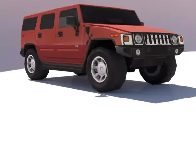 Hummer Lowpoly Low-poly 3D model