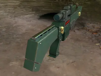 Vindicare assassin exitus rifle Warhammer 40k 3D model