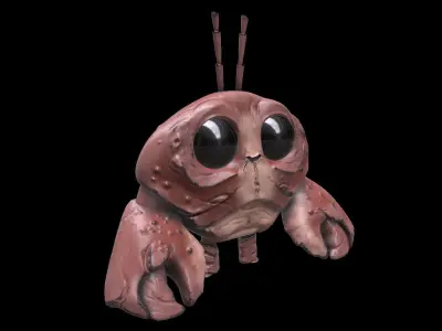 Cartoon Mr Crab Low-poly 3D model