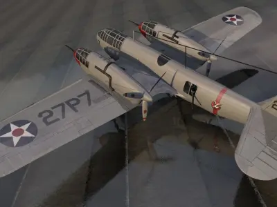 Bell YFM-1 Airacuda 3D model