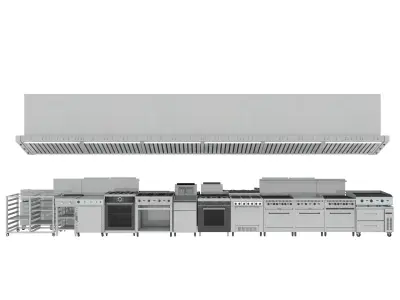 Commercial Kitchen Set 3D model
