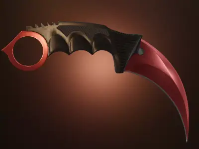 The Karambit - CS GO FanArt Low-poly 3D model