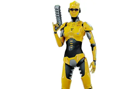 ANDROID GENOVA-X  Rigged for Unreal Engine - Unity - MIXAMO 3D model