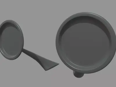 Car Mirror 016 Low-poly 3D model