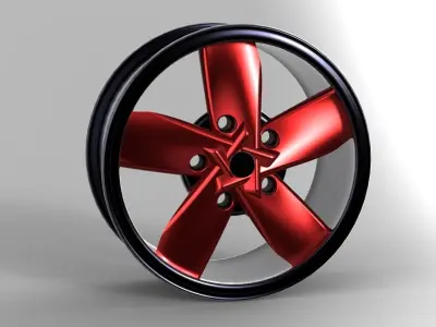 Wheel car Free 3D model