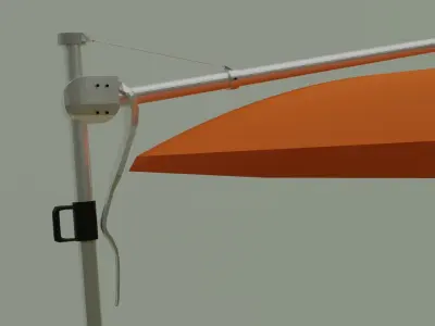 Umbrella Deck Parasol  Low-poly 3D model
