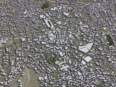 Ramallah - 3D City Model Low-poly 3D model