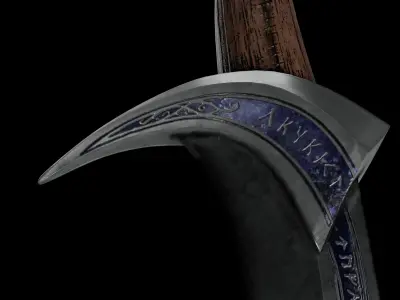 3D Model Orcrist Sword from The Hobbit Movies High-Detail Low-poly 3D model