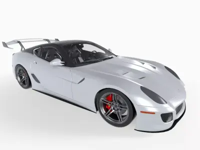 Super Sport Car Low-poly 3D model