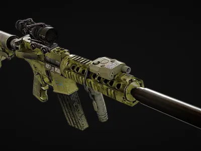 M4 Carabine Free low-poly 3D model