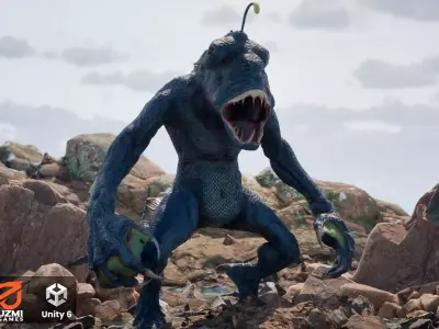 AnglerFish Low-poly 3D model