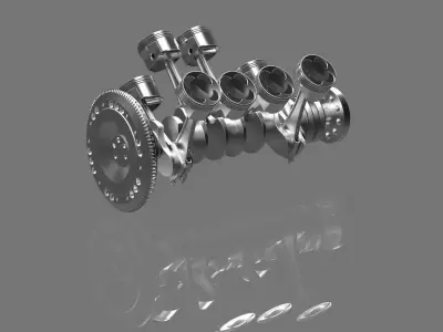 AMG Benz V8 Engine 3D model