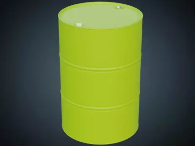 Steel Barrel 1 Basic Low-poly 3D model