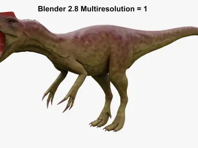 Dinosaur Allosaurus Low-poly 3D model