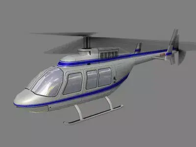 Jet Ranger V2 Helicopter Low-poly 3D model